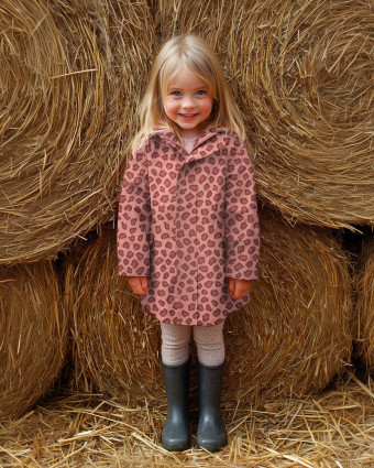 Tissu Imperméable Motif Léopard Vieux Rose - Mercerine