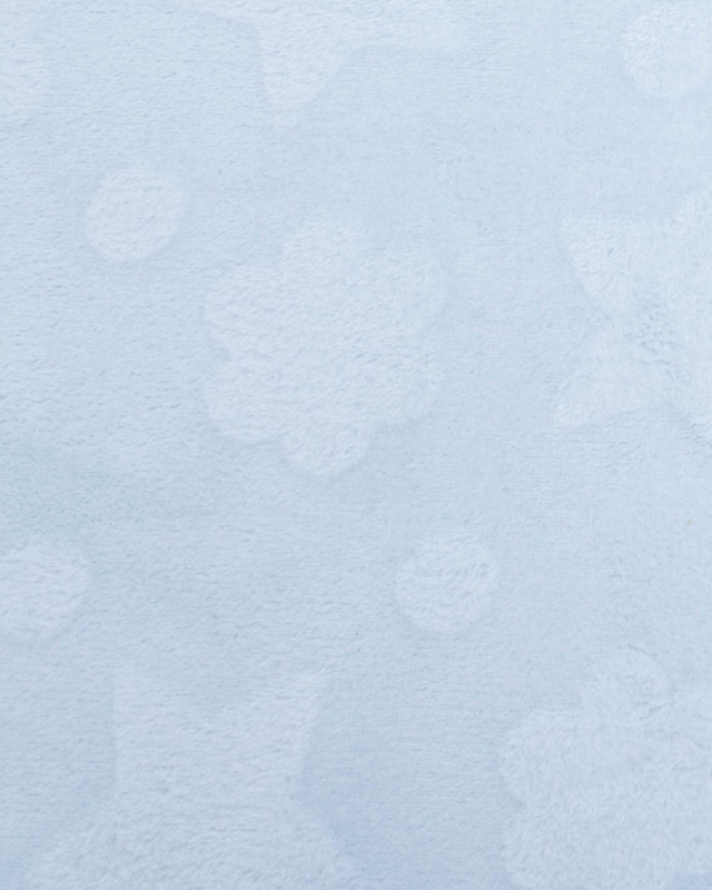 Tissu Polaire Motif Etoile et Nuage Bleu - Mercerine