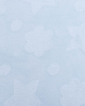 Tissu Polaire Motif Etoile et Nuage Bleu - Mercerine