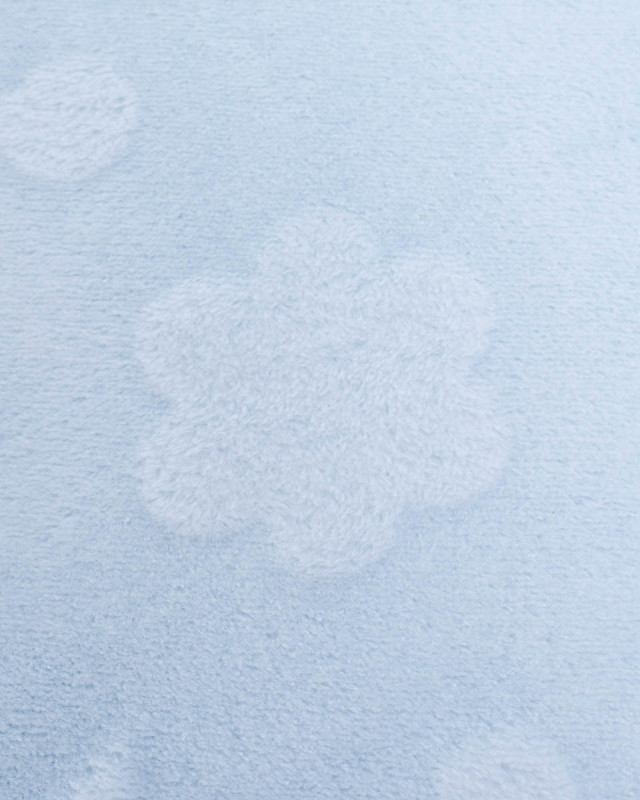 Tissu Polaire Motif Etoile et Nuage Bleu - Mercerine