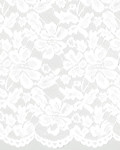 Tissu Dentelle Velours Festonnée Ecru  - Mercerine
