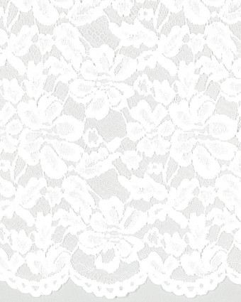 Tissu Dentelle Velours Festonnée Ecru  - Mercerine
