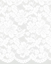 Tissu Dentelle Velours Festonnée Ecru