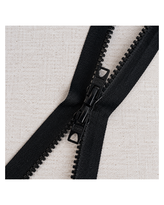 Fermeture Eclair Séparable Double Curseur Noire - 75cm - Mercerine