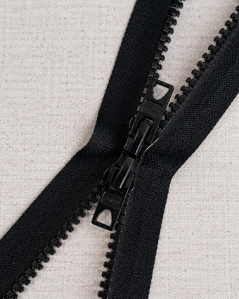 Fermeture Eclair Séparable Double Curseur Noire - 75cm - Mercerine
