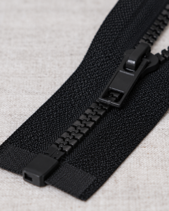 Fermeture Eclair Séparable Double Curseur Noire - 75cm - Mercerine