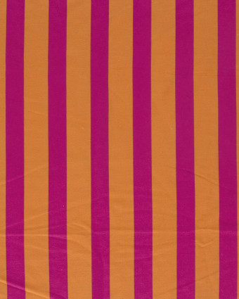 Tissu French Terry Rayures Framboise et Orange - Mercerine