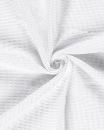 Tissu Nid D'Abeille Blanc Optique - Mercerine