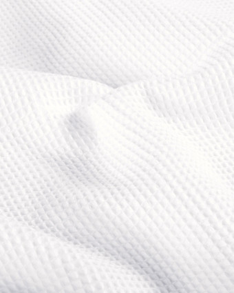 Tissu Nid D'Abeille Blanc Optique - Mercerine