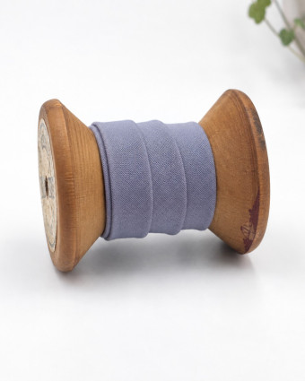 Biais coton Bio Gris 20mm - Mercerine