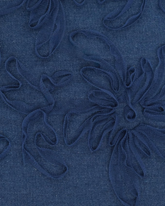 Jean Broderie Tulle Suzon Bleu Moyen - Mercerine