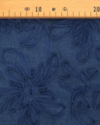 Jean Broderie Tulle Suzon Bleu Moyen - Mercerine