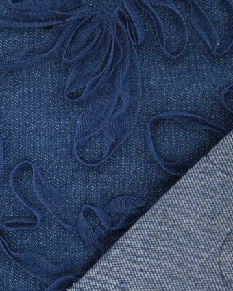 Jean Broderie Tulle Suzon Bleu Moyen - Mercerine