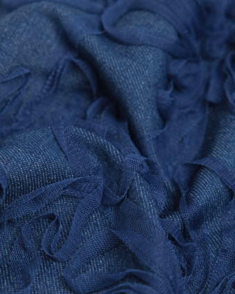 Jean Broderie Tulle Suzon Bleu Moyen - Mercerine