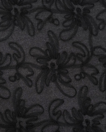 Jean Broderie Tulle Suzon Noir - Mercerine