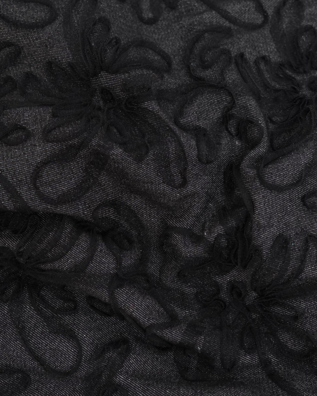 Jean Broderie Tulle Suzon Noir - Mercerine