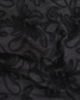 Jean Broderie Tulle Suzon Noir - Mercerine