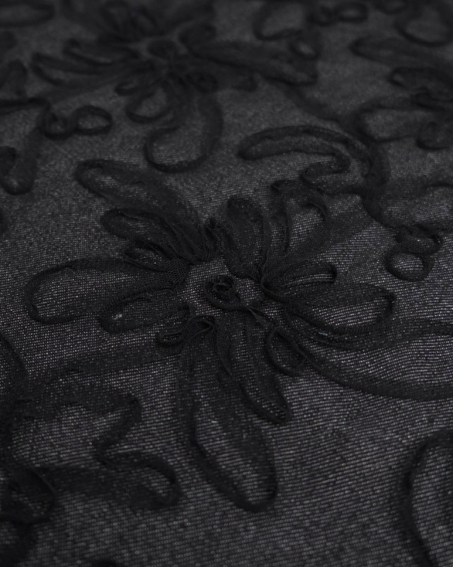 Jean Broderie Tulle Suzon Noir - Mercerine
