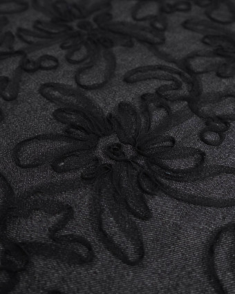 Jean Broderie Tulle Suzon Noir - Mercerine