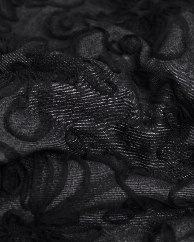 Jean Broderie Tulle Suzon Noir - Mercerine