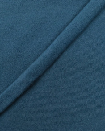 Tissu sweat uni pétrole lourd - Mercerine