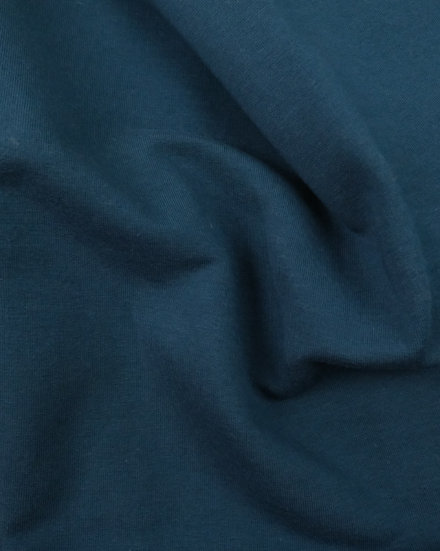Tissu sweat uni pétrole lourd - Mercerine