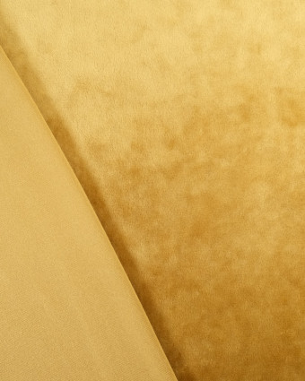 Tissu Sweat Velours Jaune Or - Mercerine