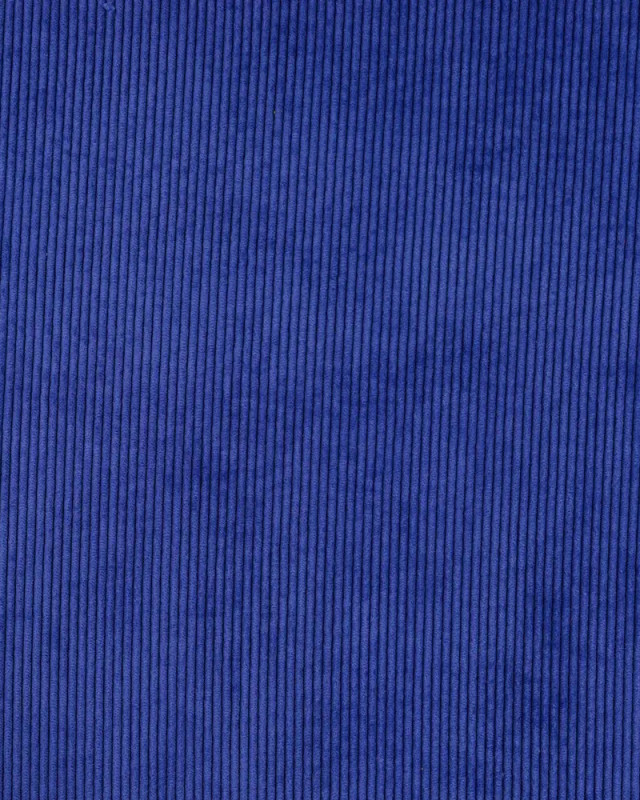 Tissu Velours Côtelé Bleu Roi - Mercerine