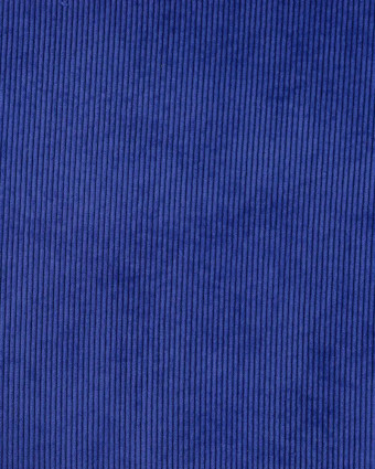 Tissu Velours Côtelé Bleu Roi - Mercerine