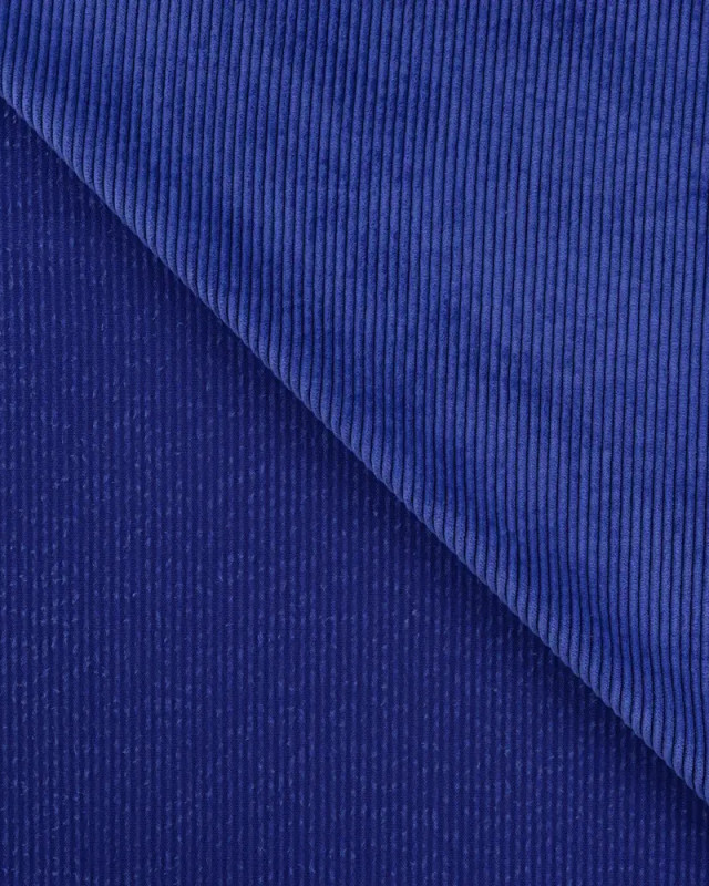 Tissu Velours Côtelé Bleu Roi - Mercerine