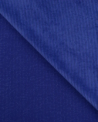 Tissu Velours Côtelé Bleu Roi - Mercerine
