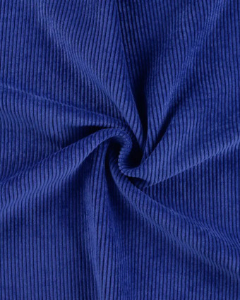 Tissu Velours Côtelé Bleu Roi - Mercerine
