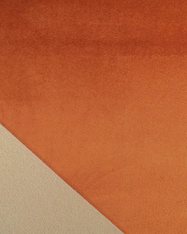 Tissu Velours Epais Ameublement Rouille Elise - Mercerine
