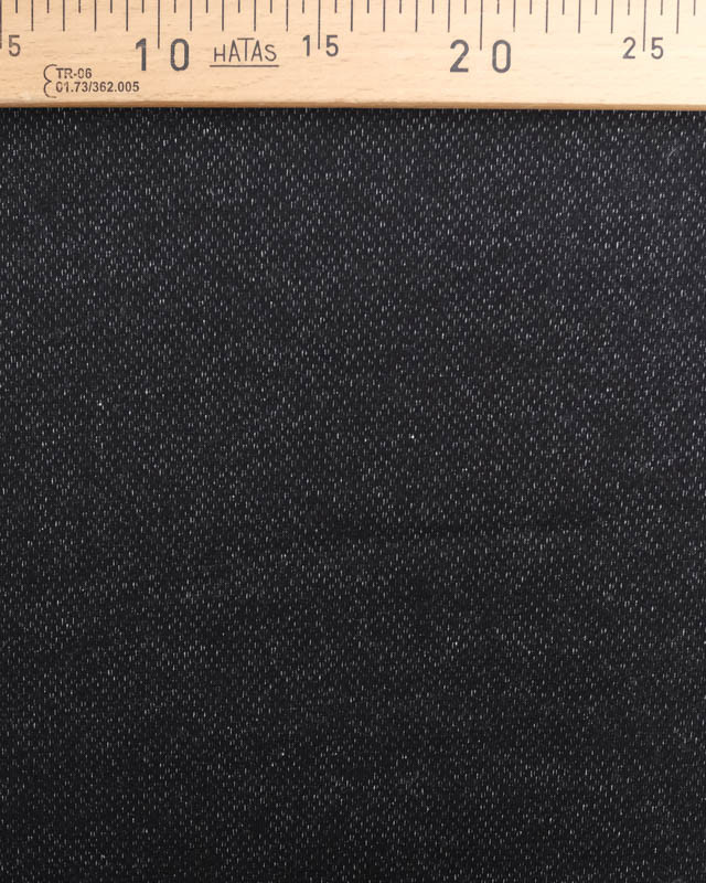 Tissu Sweat Effet Lave Noir - Mercerine