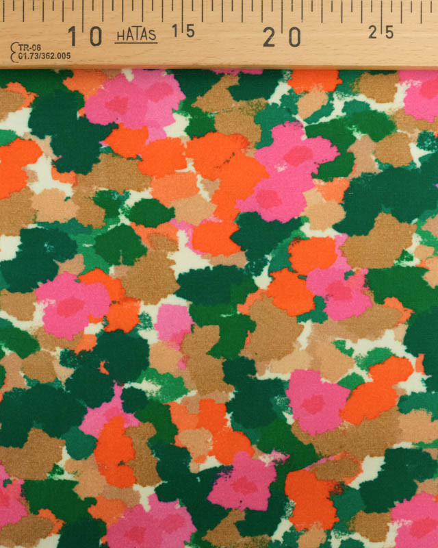 Tissu Sweat Orange et Vert - Mercerine