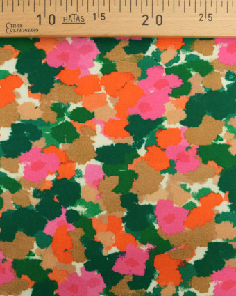 Tissu Sweat Orange et Vert - Mercerine