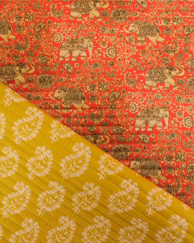 Tissu Matelassé Indien Jaipur Terre du Soleil - Mercerine