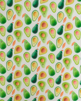 Coton Imprimé Avocat Vert - Mercerine