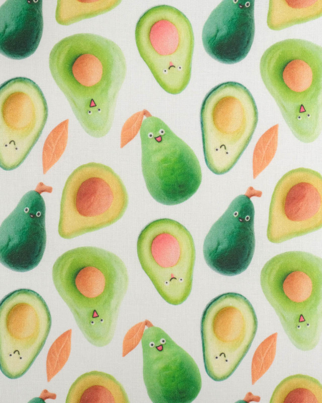 Coton Imprimé Avocat Vert - Mercerine