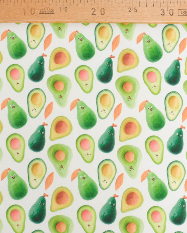 Coton Imprimé Avocat Vert - Mercerine