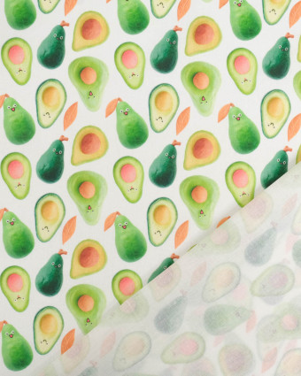 Coton Imprimé Avocat Vert - Mercerine