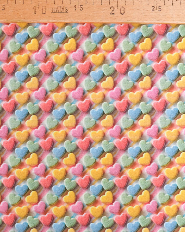 Coton Imprimé Coeur Multicouleur -  Mercerine