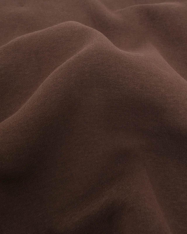 Tissu Sweat Lourd Chocolat Léo - Mercerine
