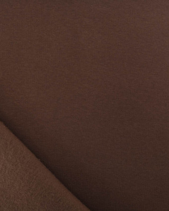 Tissu Sweat Lourd Chocolat Léo - Mercerine