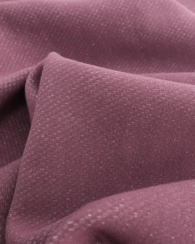 Tissu Sweat Effet Lave Cassis  - Mercerine