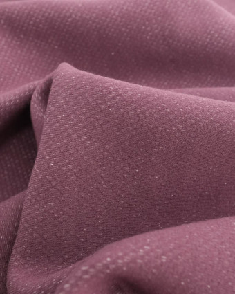 Tissu Sweat Effet Lave Cassis  - Mercerine