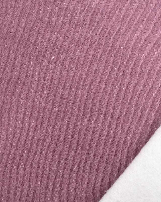 Tissu Sweat Effet Lave Cassis  - Mercerine
