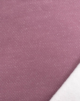 Tissu Sweat Effet Lave Cassis  - Mercerine