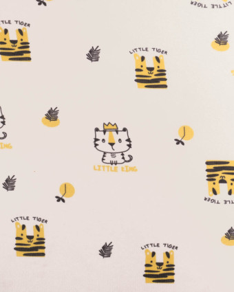 Jersey de Coton Imprimé Petit Tigre - Mercerine