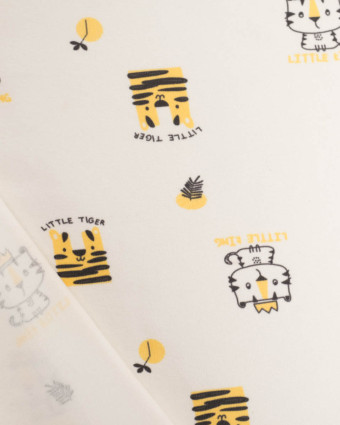 Jersey de Coton Imprimé Petit Tigre - Mercerine